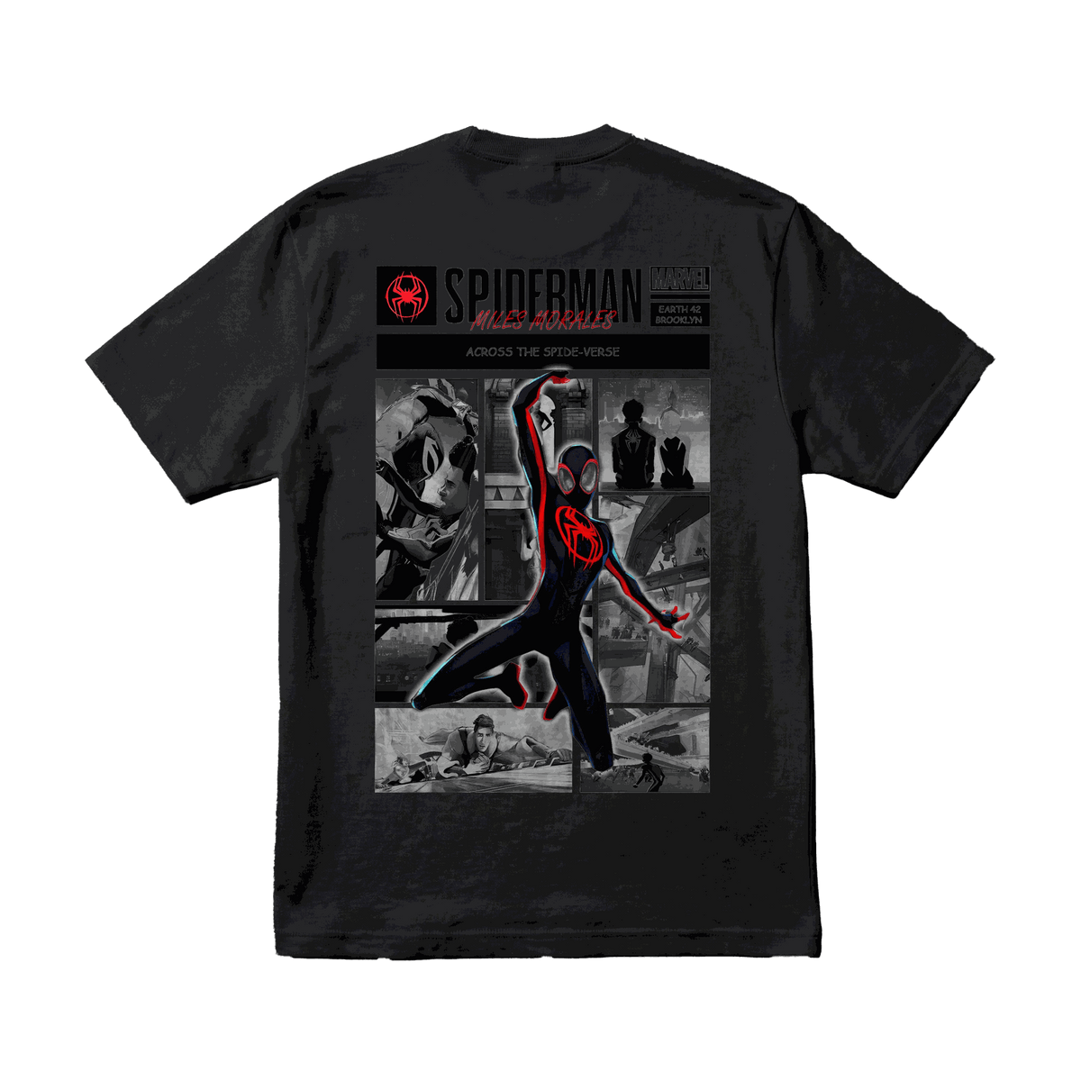 Playera Spider-Man Miles Morales Black