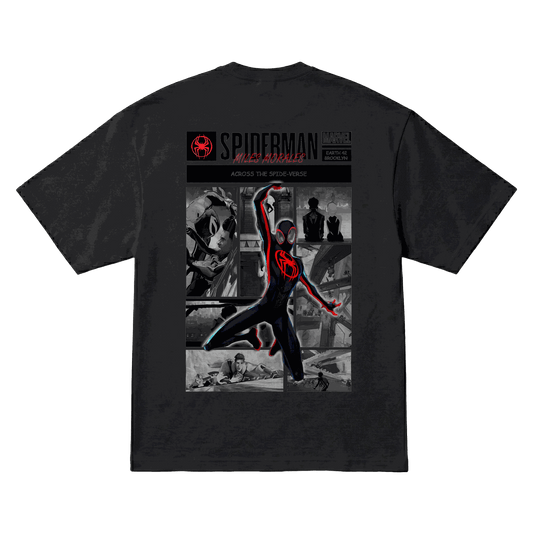 Playera Spider-Man Miles Morales Oversize Black
