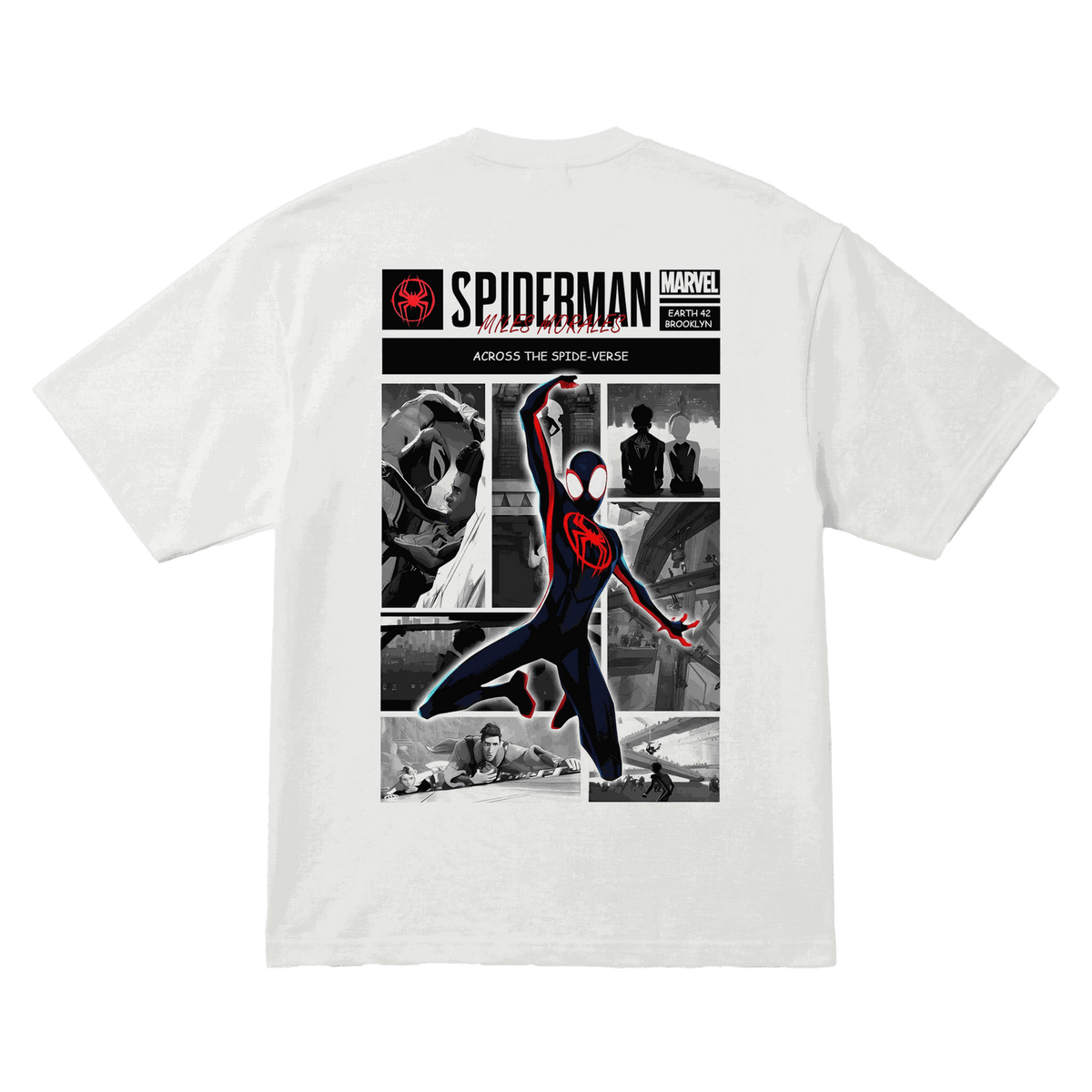 Playera Spider-Man Miles Morales Oversize White