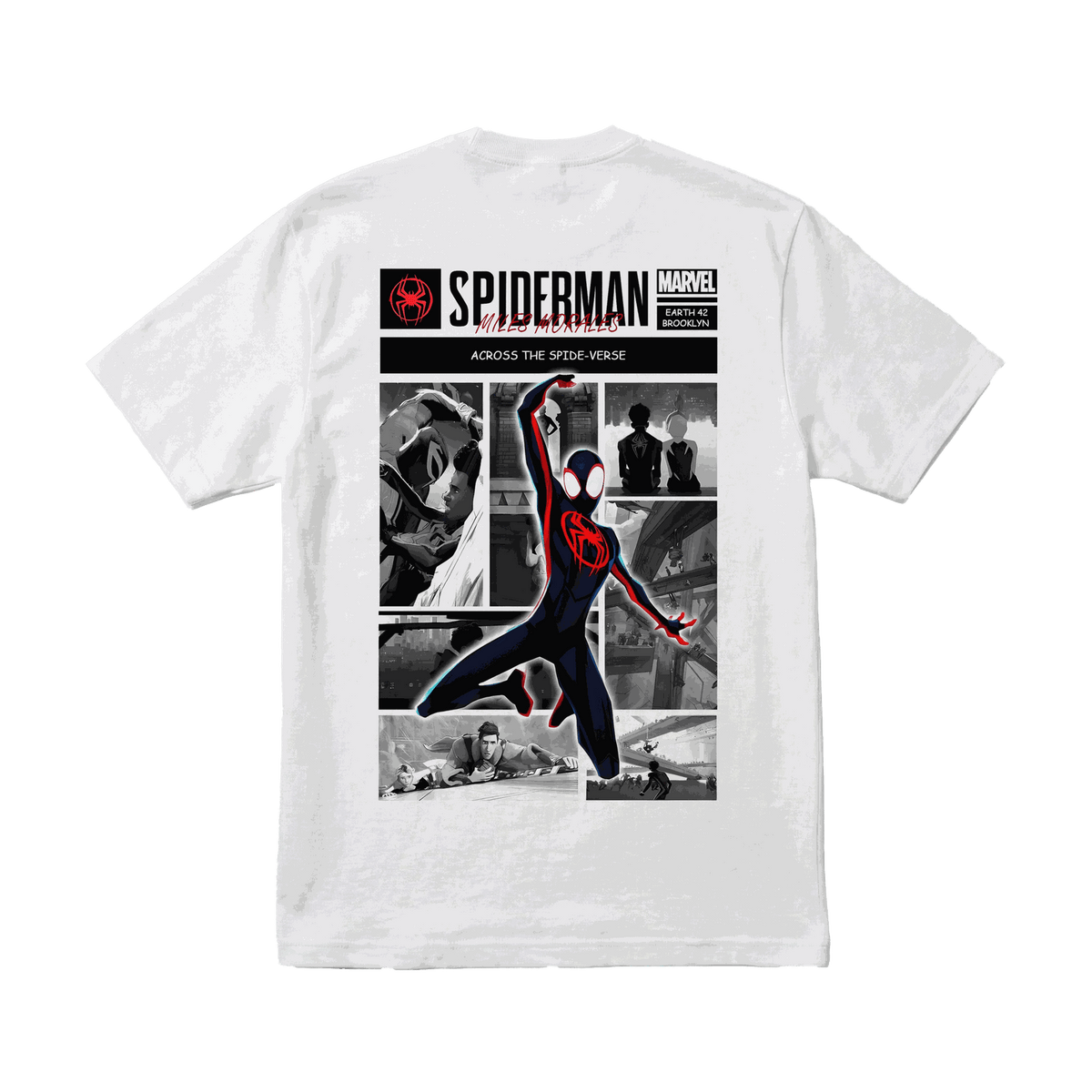 Playera Spider-Man Miles Morales White