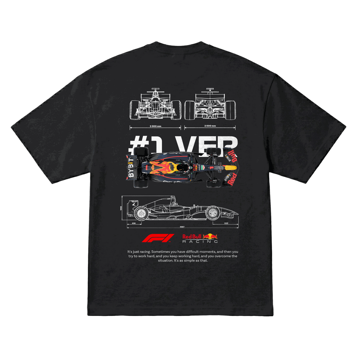 Playera Max Verstappen #1 Oversize Black