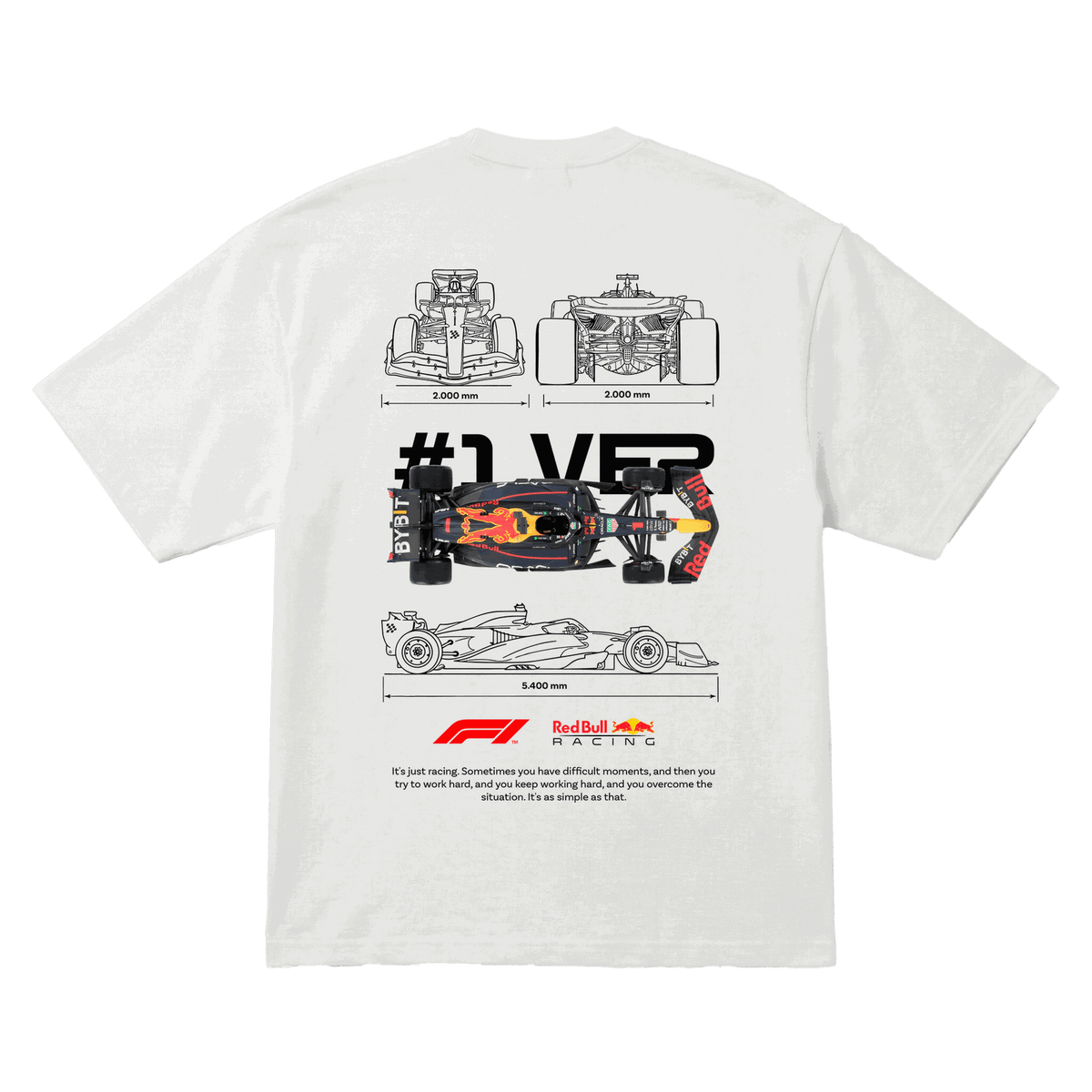 Playera Max Verstappen #1 Oversize White