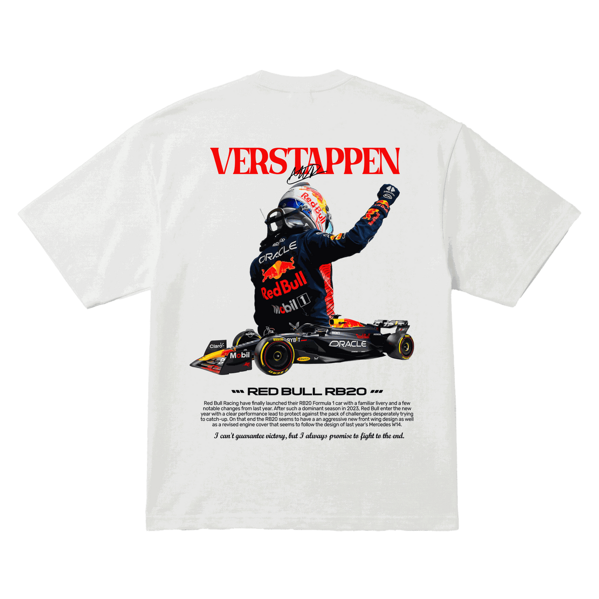 Playera Verstappen RB20 Oversize White